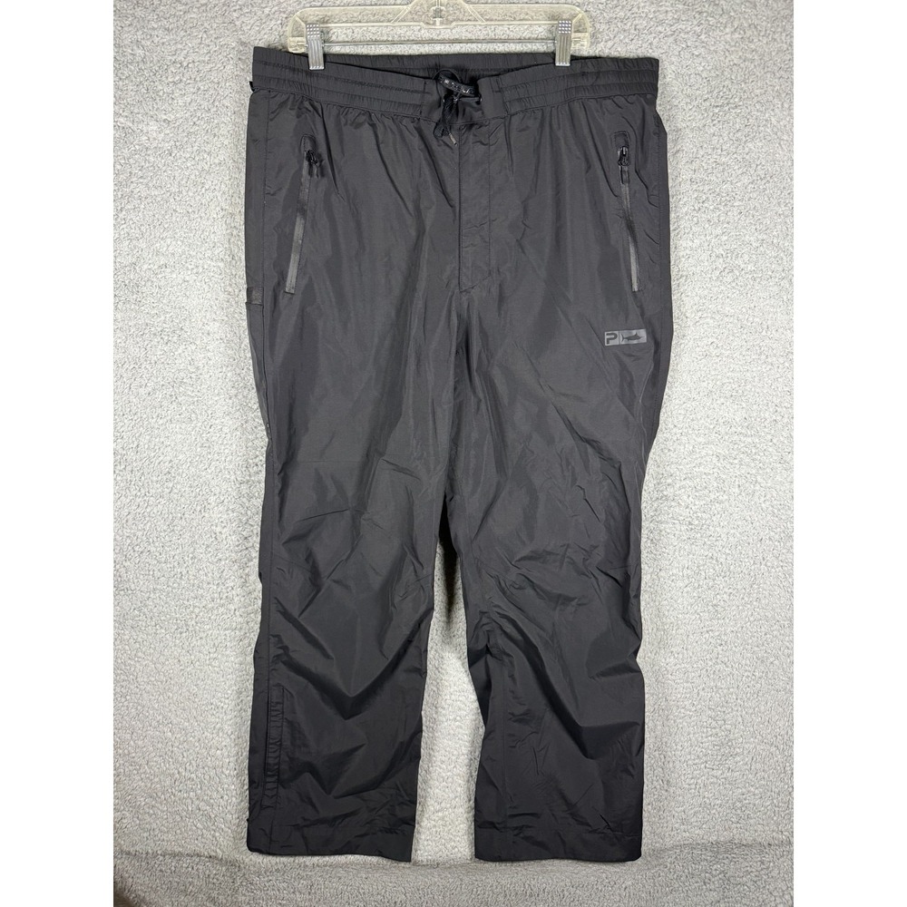 Pelagic Outrigger Lightweight Nylon Rain Pants Black Outdoors Hiking Size XL
